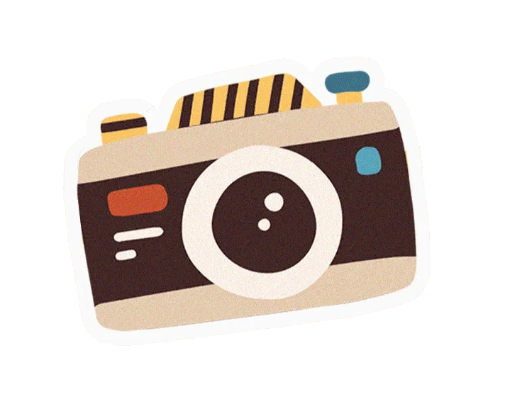 Illustration of a retro film camera